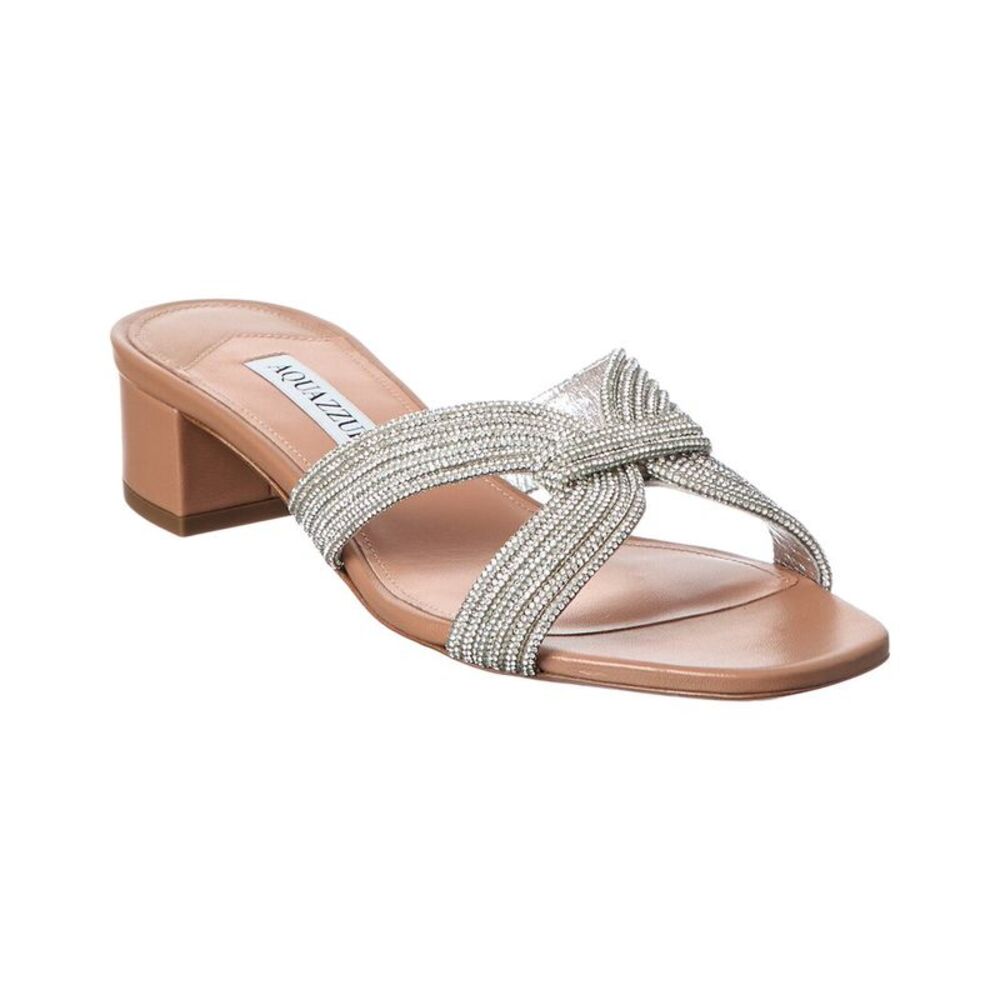 Aquazzura Leather Sandal, Brown